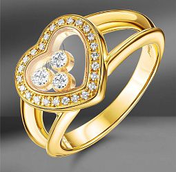 продажа Золотое кольцо Chopard Happy Diamonds Heart 0.27 Ct в салоне «Emporium Gold»
