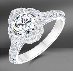 продажа Золотое кольцо Graff Star Flower с бриллиантами в салоне «Emporium Gold»