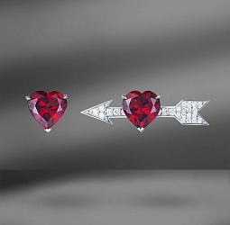 продажа Золотые серьги Yana с гранатами и бриллиантами в салоне «Emporium Gold»