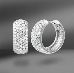 продажа Серьги из белого золота с бриллиантами 1.40 Ct в салоне «Emporium Gold»