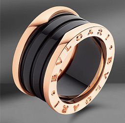продажа Золотое кольцо с керамикой Bvlgari B.Zero1 в салоне «Emporium Gold»