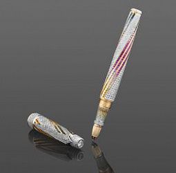 продажа Эксклюзивная золотая ручка с бриллиантами и сапфирами Anbinder в салоне «Emporium Gold»