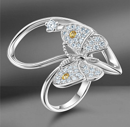 продажа Золотое кольцо Emporium Gold с сапфирами и бриллиантами в салоне «Emporium Gold»