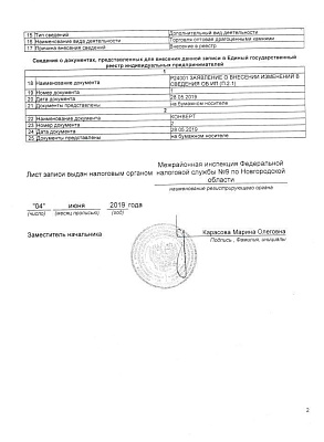 ИП Ермина Марина Михайловна лист 2