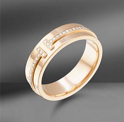 продажа Золотое кольцо Tiffany&Co. "Т" р-р 17 в салоне «Emporium Gold»