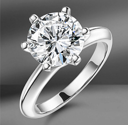 продажа Золотое кольцо с бриллиантом 2.85 Ct в салоне «Emporium Gold»