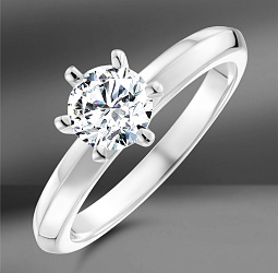 продажа Золотое кольцо с бриллиантом 0.73 Ct (Eu 53) в салоне «Emporium Gold»