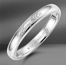 продажа Обручальное кольцо из платины Tiffany & Co. (Eu 55) в салоне «Emporium Gold»