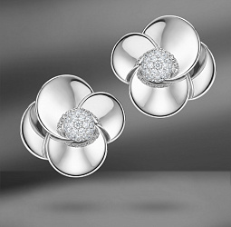 продажа Золотые серьги с бриллиантами 0.76 Ct в салоне «Emporium Gold»