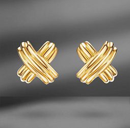 продажа Золотые запонки Tiffany & Co. коллекции Cross в салоне «Emporium Gold»