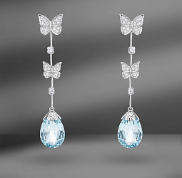продажа Золотые серьги Carrera y Carrera Baile de Mariposas с топазами в салоне «Emporium Gold»