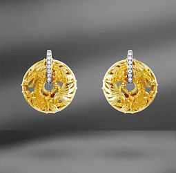 продажа Золотые серьги Carrera Y Carrera Schanghai 20 мм в салоне «Emporium Gold»