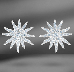 продажа Серьги из платины Tiffany & Co. Sunburst в салоне «Emporium Gold»