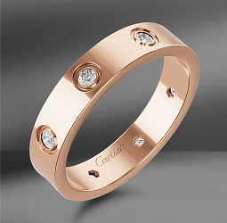 продажа Кольцо из розового золота Cartier Love (Eu 48) в салоне «Emporium Gold»