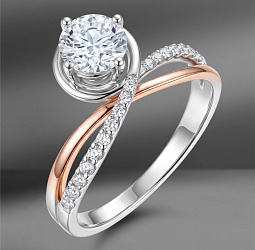 продажа Золотое кольцо с бриллиантами 0.90 Ct (Eu 52) в салоне «Emporium Gold»