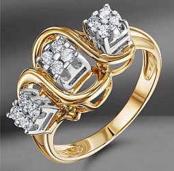 продажа Золотое кольцо с бриллиантами 0.30 Ct в салоне «Emporium Gold»