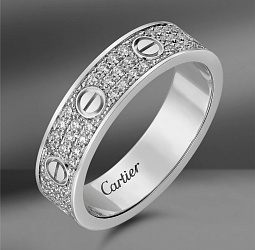 продажа Золотое кольцо с бриллиантами Cartier Love Small (Eu 53) в салоне «Emporium Gold»