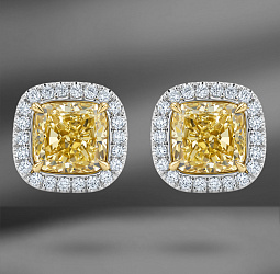 продажа Серьги из платины Fancy с бриллиантами в салоне «Emporium Gold»