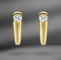 продажа Золотые серьги с бриллиантами 0.24 Ct в салоне «Emporium Gold»