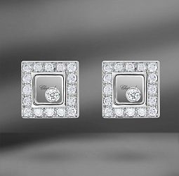 продажа Золотые серьги Chopard Happy Diamonds 10 мм в салоне «Emporium Gold»
