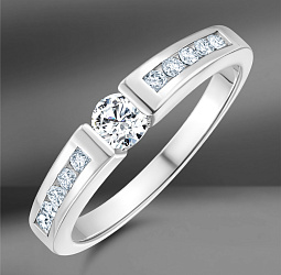 продажа Золотое кольцо с бриллиантами 0.41 Ct (Eu 54) в салоне «Emporium Gold»