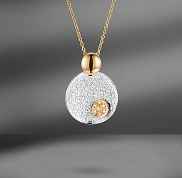 продажа Золотая подвеска с бриллиантами 0.35 Ct в салоне «Emporium Gold»
