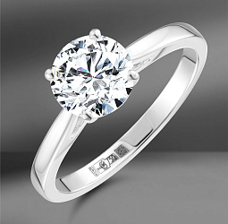 продажа Золотое кольцо с бриллиантом 1.30 Ct (Eu 53) в салоне «Emporium Gold»