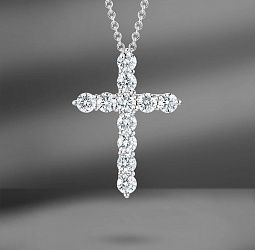 продажа Колье крест из платины Tiffany&Co. в салоне «Emporium Gold»