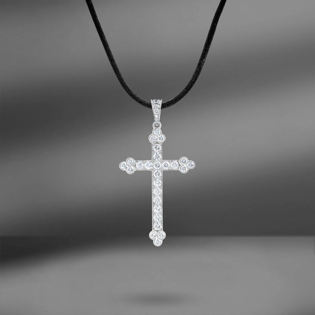 Золотой крест Cartier с бриллиантами 2.20 Ct купить в Москве