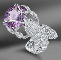 продажа Золотое кольцо Emporium Gold с аметистом и бриллиантами в салоне «Emporium Gold»