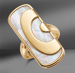 продажа Золотое кольцо Bvlgari с перламутром в салоне «Emporium Gold»