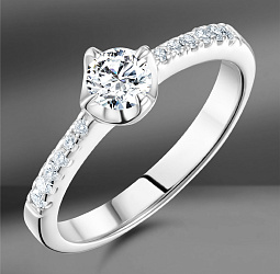 продажа Золотое кольцо с бриллиантами 0.42 Ct (Eu 51) в салоне «Emporium Gold»