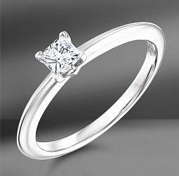 продажа Кольцо из платины Tiffany & Co. Princess 0.31 Ct в салоне «Emporium Gold»