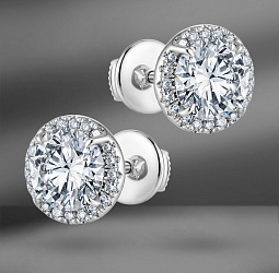 продажа Золотые серьги Emporium Gold с бриллиантами 3.20 Ct в салоне «Emporium Gold»