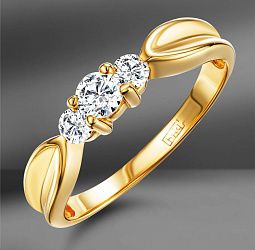 продажа Золотое кольцо с бриллиантами 0.33 Ct в салоне «Emporium Gold»