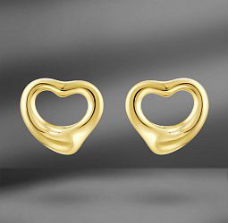 продажа Золотые серьги Tiffany&Co. Elsa Peretti Open Heart в салоне «Emporium Gold»