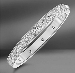продажа Золотой браслет с бриллиантами в стиле Cartier Love в салоне «Emporium Gold»