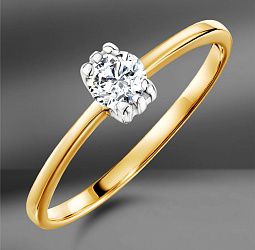 продажа Золотое кольцо с бриллиантом 0.23 Ct (Eu 53) в салоне «Emporium Gold»