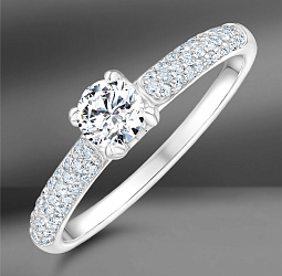 продажа Золотое кольцо с бриллиантами 0.70 Ct (Eu 56) в салоне «Emporium Gold»