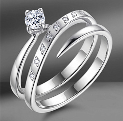 продажа Золотое кольцо с бриллиантами 0.20 Ct (Eu 49) в салоне «Emporium Gold»