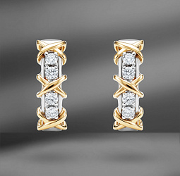 продажа Серьги Emporium Gold из комбинированного золота с бриллиантами 0.44 Ct в салоне «Emporium Gold»