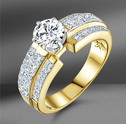 продажа Золотое кольцо Emporium Gold с бриллиантами 2.91 Ct в салоне «Emporium Gold»