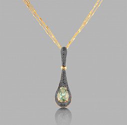 продажа Золотое колье с турмалином и бриллиантами в салоне «Emporium Gold»