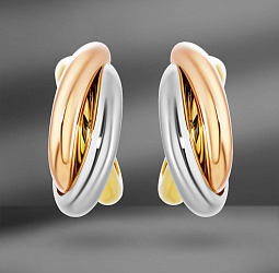 продажа Золотые серьги Cartier Trinity Vintage в салоне «Emporium Gold»