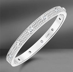продажа Золотой браслет с бриллиантами Cartier Love в салоне «Emporium Gold»