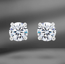 продажа Серьги из платины Tiffany & Co. Solitaire в салоне «Emporium Gold»