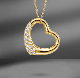 продажа Золотая подвеска Tiffany & Co. Elsa Peretti Heart в салоне «Emporium Gold»