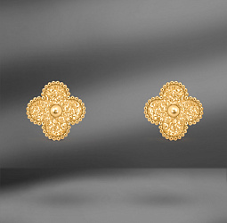 продажа Серьги из желтого золота Van Cleef & Arpels Vintage Alhambra в салоне «Emporium Gold»