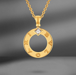 продажа Золотая подвеска с бриллиантом Bvlgari в салоне «Emporium Gold»