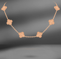 продажа Золотое колье Van Cleef & Arpels Vintage Alhambra 10 motifs в салоне «Emporium Gold»